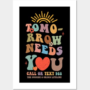 Mental Health, 988, Suicide Prevention, Call or Text 988 Posters and Art